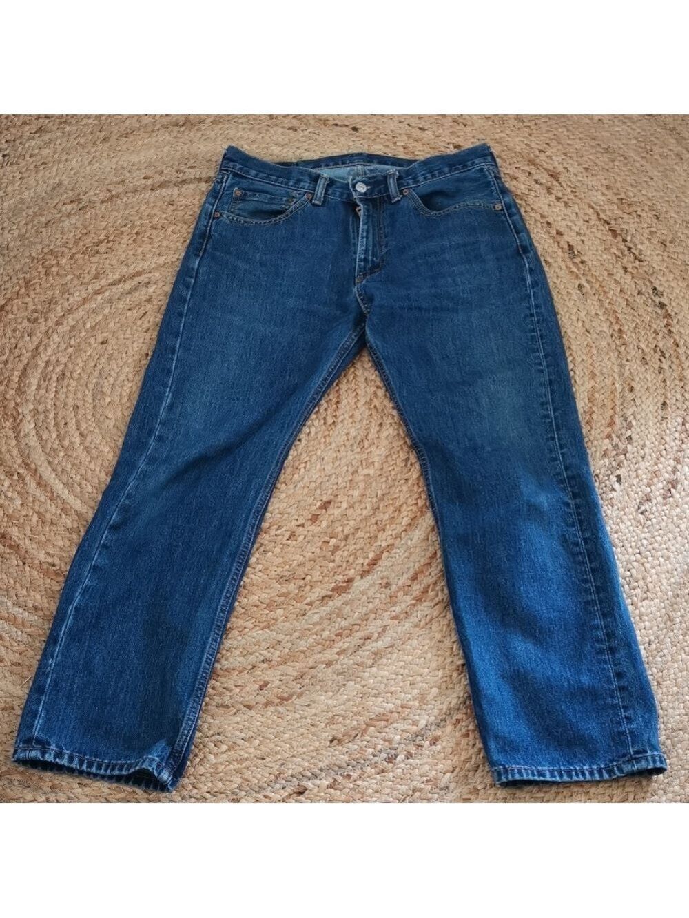 Mens Levis Red Tab 505 Classic Straight Leg Jeans Medium Denim Wash. Size 32/29